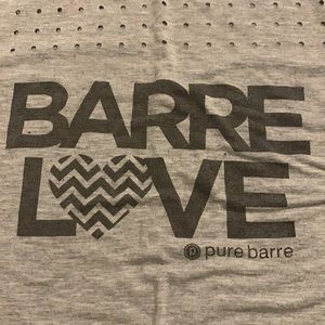 Grey Pure Barre workout tank by Glyder. Sz S